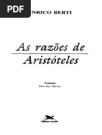 BERTI, Enrico. As Razões de Aristóteles. São Paulo. Editora Edições Loyola, 1998 PDF