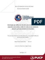 Zavaleta Mejia Estrategias Que Utilizan Las Docentes para El Desarrollo de La Expresion Oral en Niños