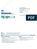 Final: January 2021 Examination Timetable