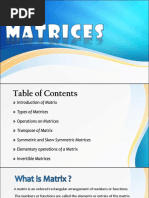 Complete MATRICES in One View