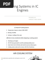 Cooling Systems in IC Engines: Prepared By: Hardeep Singh Mann