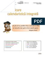 Planificare Calendar. Integrată Clasa 2