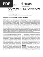 Committee Opinion: Onabotulinumtoxina and The Bladder