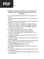 10 Kalimat Past Perfect Continuous Tenses Bentuk Postif, Negatif, and Interogatif Beserta Responses Positive Dan Negatifnya