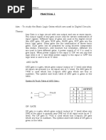 2CE302 Digital Electronics: Practical 1