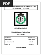 Dr. Ram Manohar Lohiya National Law University, Lucknow: Table of Content