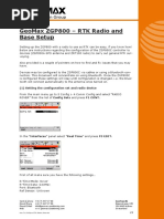 Geomax Zgp800 - RTK Radio and Base Setup