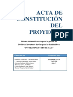 Trabajo de Grupo Inversiones Tafuti SAC - Acta de Constitución Del Proyecto