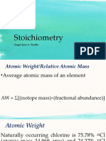 Stoichiometry: Angel Jane A. Roullo