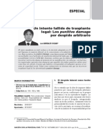 Bardales, Luis - Un Intento Fallido de Trasplante Legal Los Punitive Damage Por Despido Arbitrario