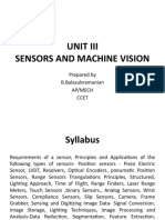 Unit Iii Sensors and Machine Vision: Prepared by B.Balasubramanian Ap/Mech Ccet