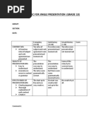 Rubric For Jingle Presentation (Grade 10) : Group: Section: Date