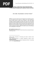 Forecasting Aviation Spare Parts Demand Using Croston Based Methods and Artificial Neural Networks