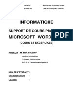 Cours D'initiation À Word 2007 PDF