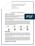 Mecanismos de Transmisión Del Movimiento Poleas