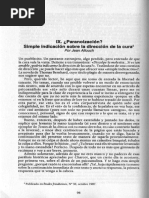 Jean Allouch - ¿Paranoización? Simple Indicación Sobre La Dirección de La Cura