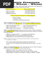 Practice About Relative Pronouns - Who-Whose-Whom