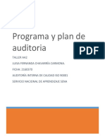 Taller Aa2 Programa y Plan de Auditoría