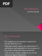 Mycobacteria: Acid-Fast Bacilli