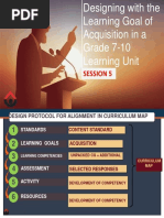 Designing With The Learning Goal of Acquisition in A Grade 7-10 Learning Unit