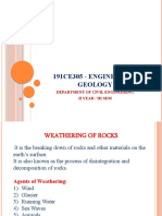 191ce305 - Engineering Geology: Department of Civil Engineering Ii Year / Iii Sem