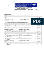 Department of Mechatronics Engineering UNIT TEST-II - August-2018