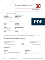 Link Bank Account Application Form