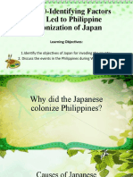 DAY 10-Identifying Factors: That Led To Philippine Colonization of Japan