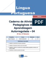 8°ano PORTUGUÊS ALUNO 4°BI