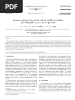 Structure and Properties of The Ordered Double Perovskites SR MWO (M Co, Ni) by Sol-Gel Route