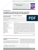 Investigation of Technical and Economic Aspects For Methanol Production Through CO2 Hydrogenation PDF