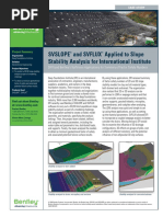 Svslope and Svflux Applied To Slope Stability Analysis For International Institute