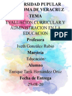 Evaluacion Curricular y Administracion en La Educacion