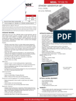 Specification Sheet: Standby Generator Set