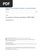 La Censura en El Teatro Venezolano (1900-1960) : Teatro: Revista de Estudios Culturales / A Journal of Cultural Studies