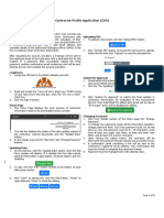 Contractor Profile Application Procedure