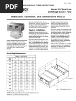 Installation, Operation, and Maintenance Manual: Model BCF Belt Drive Centrifugal Cabinet Fans