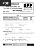 Target: Jee (Advanced) 2019: DPP No. # 2