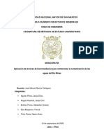 Aplicación de Técnicas de Biorremediación para Contrarrestar La Contaminación de Las Aguas Del Río Rímac PDF