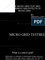 Sample Micro Grid Test Bed Environment and Effects of Micro Grid BY