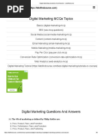 Digital Marketing Mcqs Topics