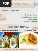 CHẾ BIẾN MÓN ÂU