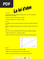 Série D'exercices - Physique Loi D'ohm - 2ème Sciences MR Sassi Lassaad