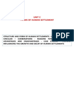 Unit 2 Forms of Human Settlement