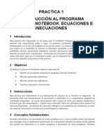 Practica 1 Introducción Al Programa Scientific Notebook, Ecuaciones e Inecuaciones