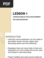 1.LESSON 1 (Tools and Equipment For Cake Decoration)