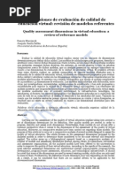 Dimensiones de Evaluación de Calidad de Educación Virtual: Revisión de Modelos Referentes