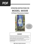 Teledyne Oil in Water Analyzer Operating Instruction PDF