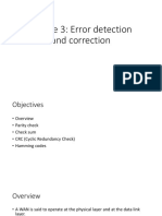 Theme 3 Error Detection and Correction