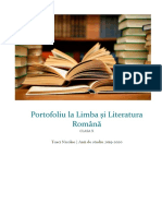 Portofoliu La Limba Și Literatura Română CL 10